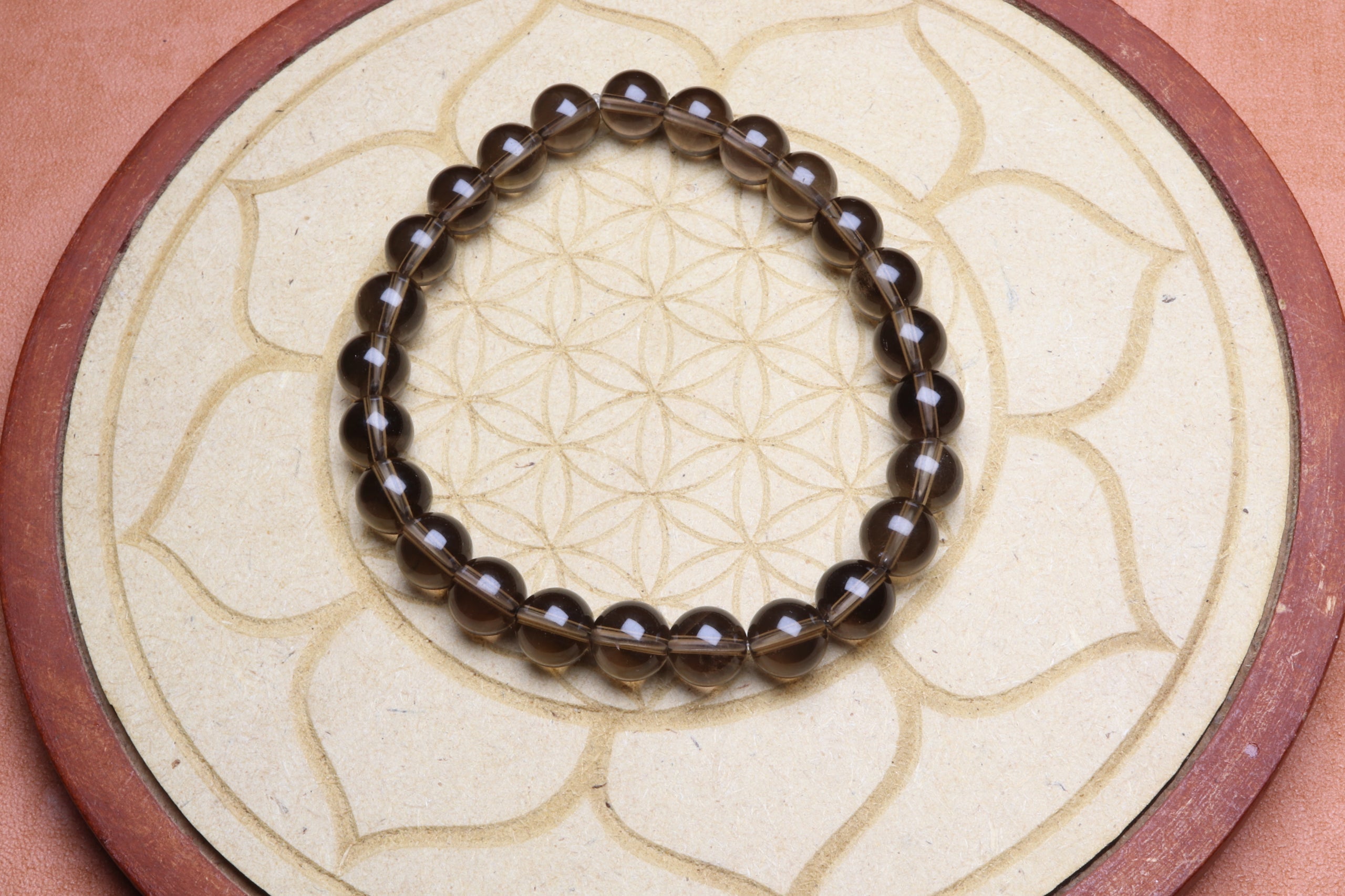 Bracelet en Quartz Fumé - Ancrage et Protection 8mm