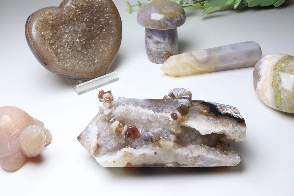 Bracelet Agate Botswana Baroque