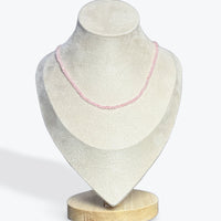 Collier Quartz Rose Facette