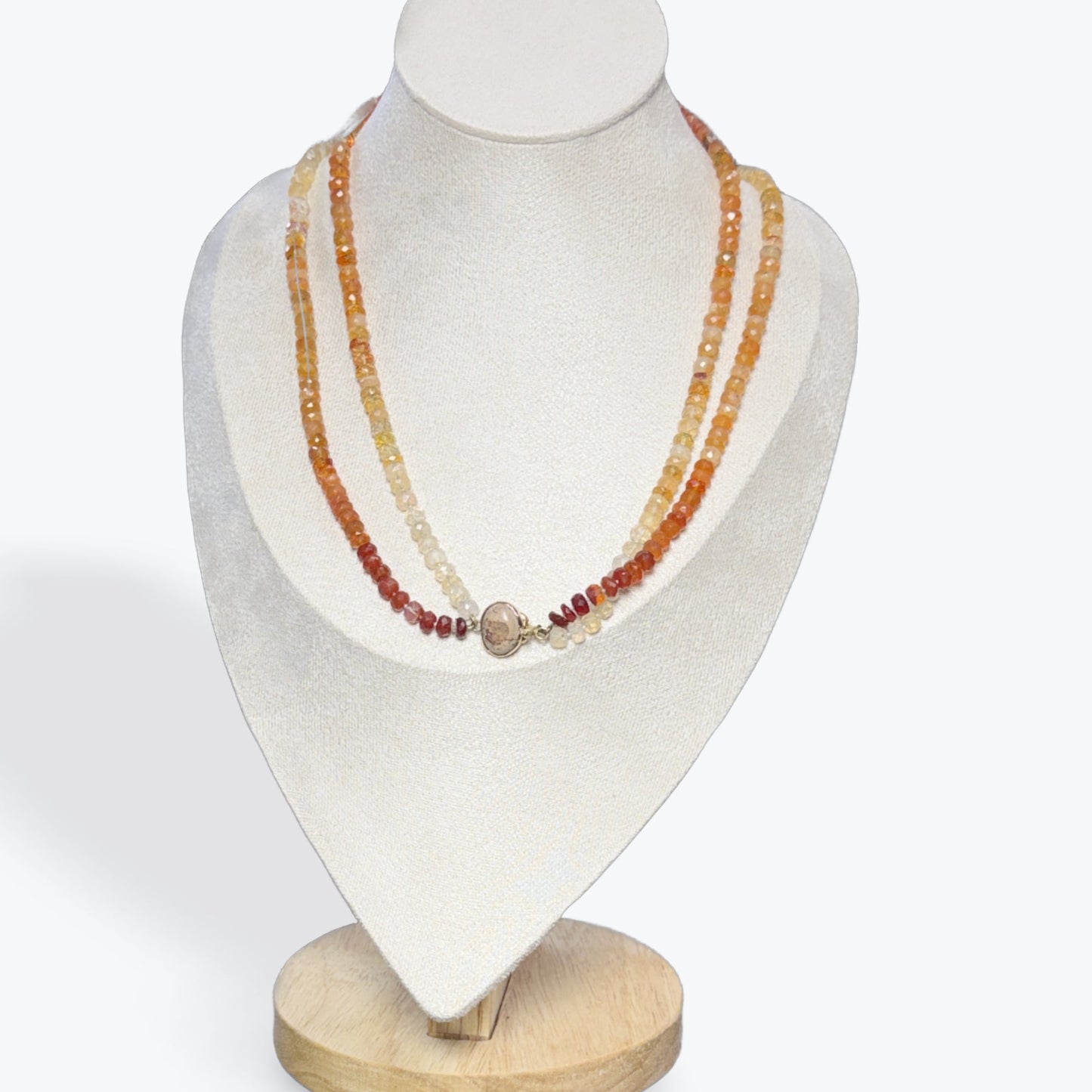 Collier Opale de feu facetté
