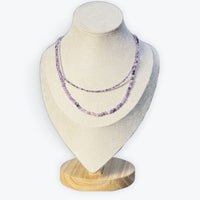 Collier facetté Lepidolite