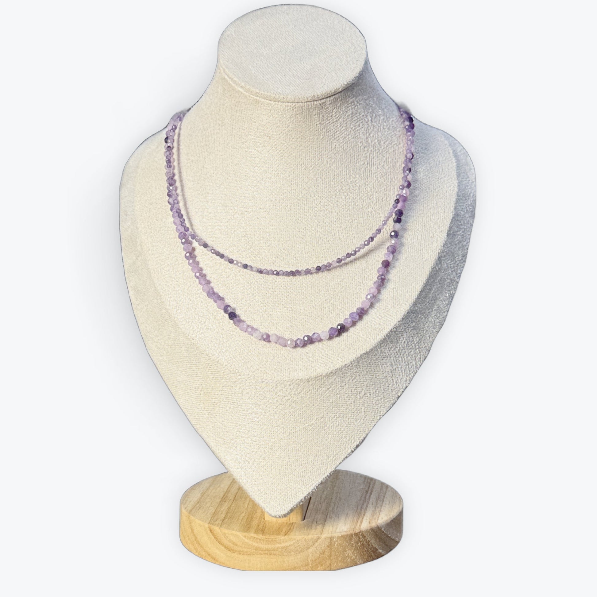 Collier facetté Lepidolite