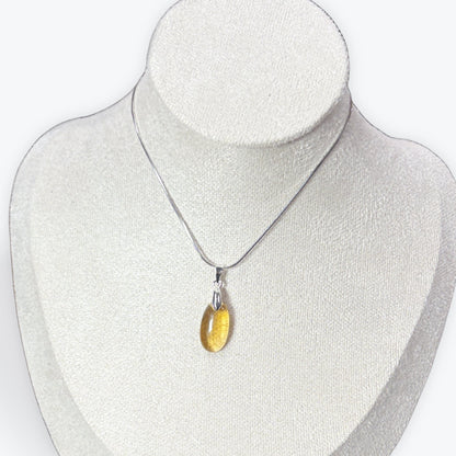 Pendentif en Citrine Ovale - 2x1cm
