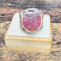 Bague chevalière semi-ouverte Topaze bleue vue alternative