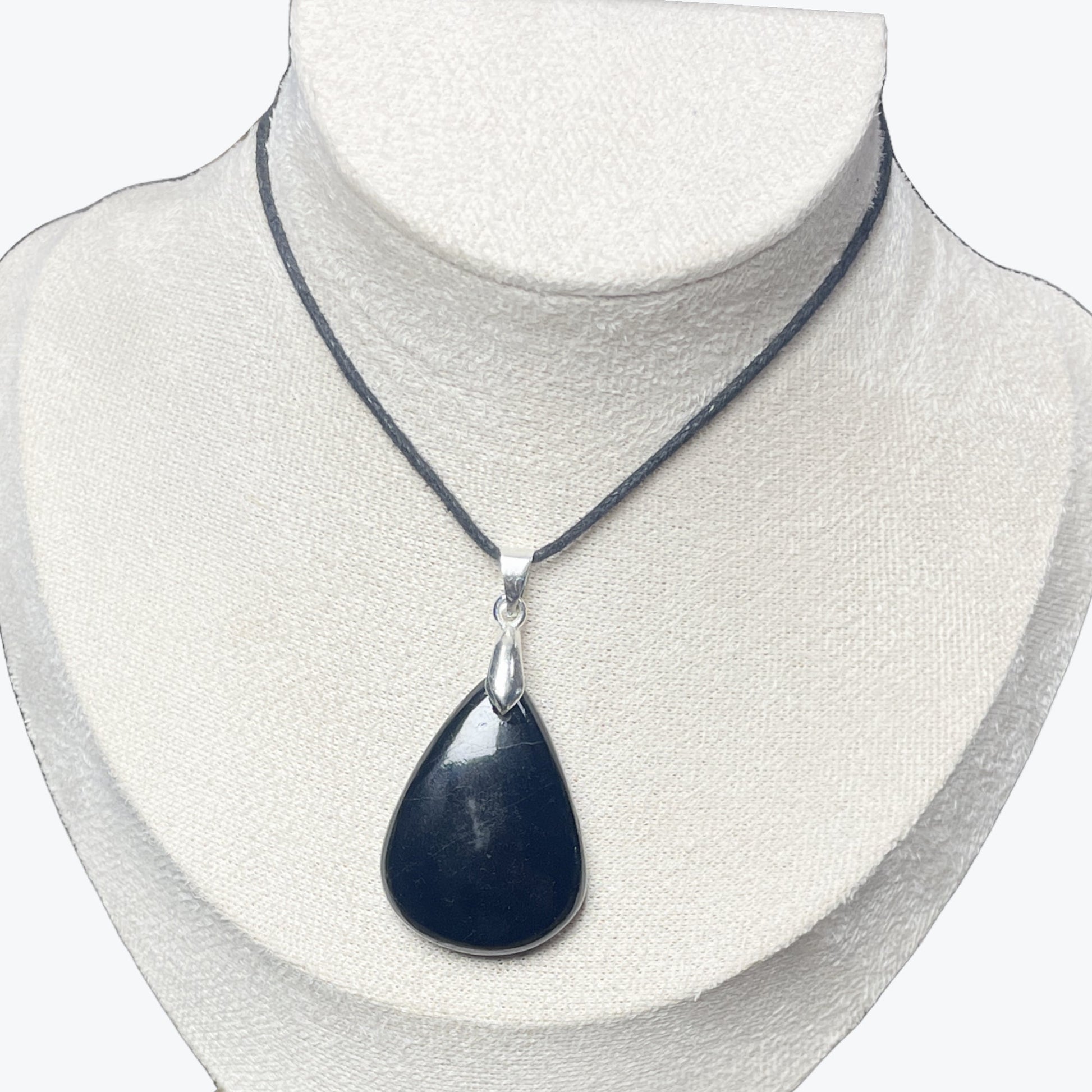 Pendentif Tourmaline noire goutte