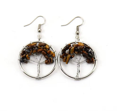Boucles d’oreilles Arbre de Vie tressée 2x2cm