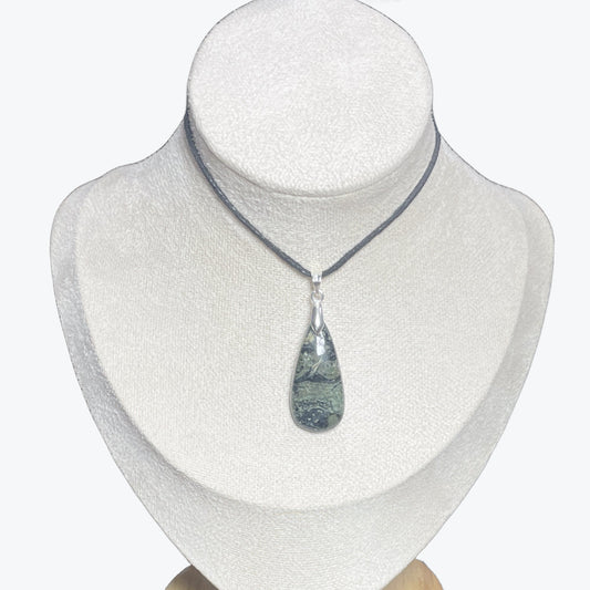Pendentif Jaspe kambaba goutte