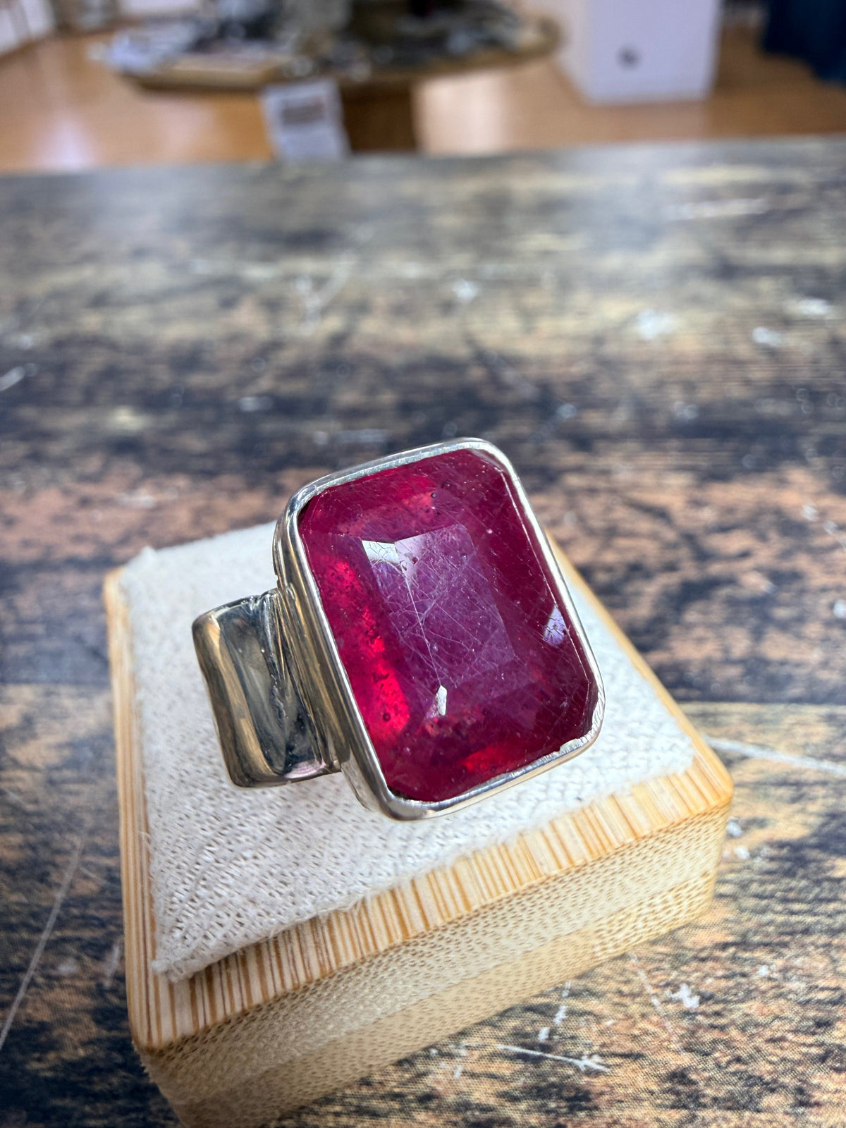 Bague chevalière Rubis glassfield rectangle