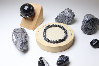 Bracelet Obsidienne Neige