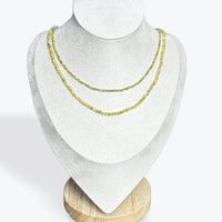 Collier Opale Verte Facetté - 4