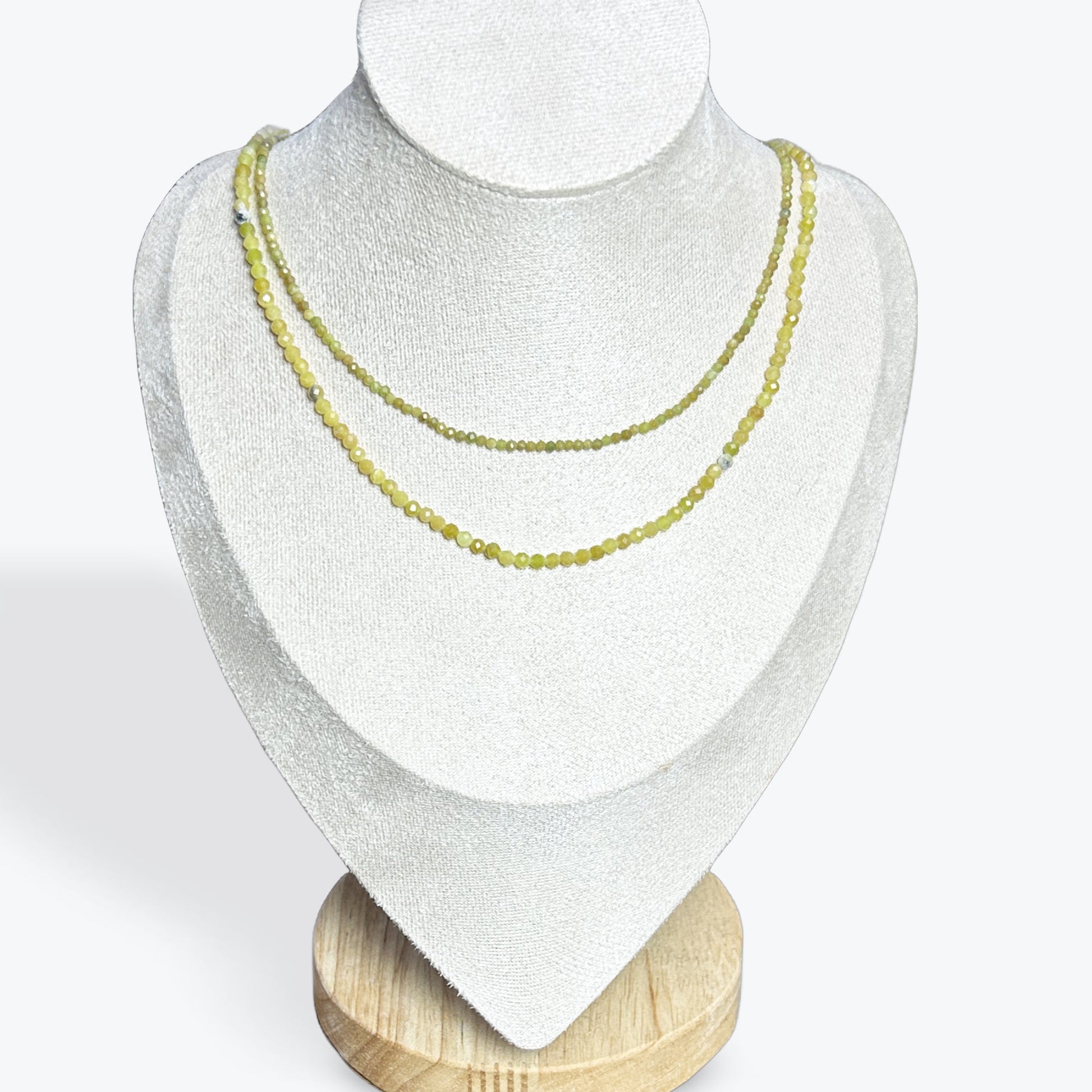 Collier Opale Verte Facetté - 4