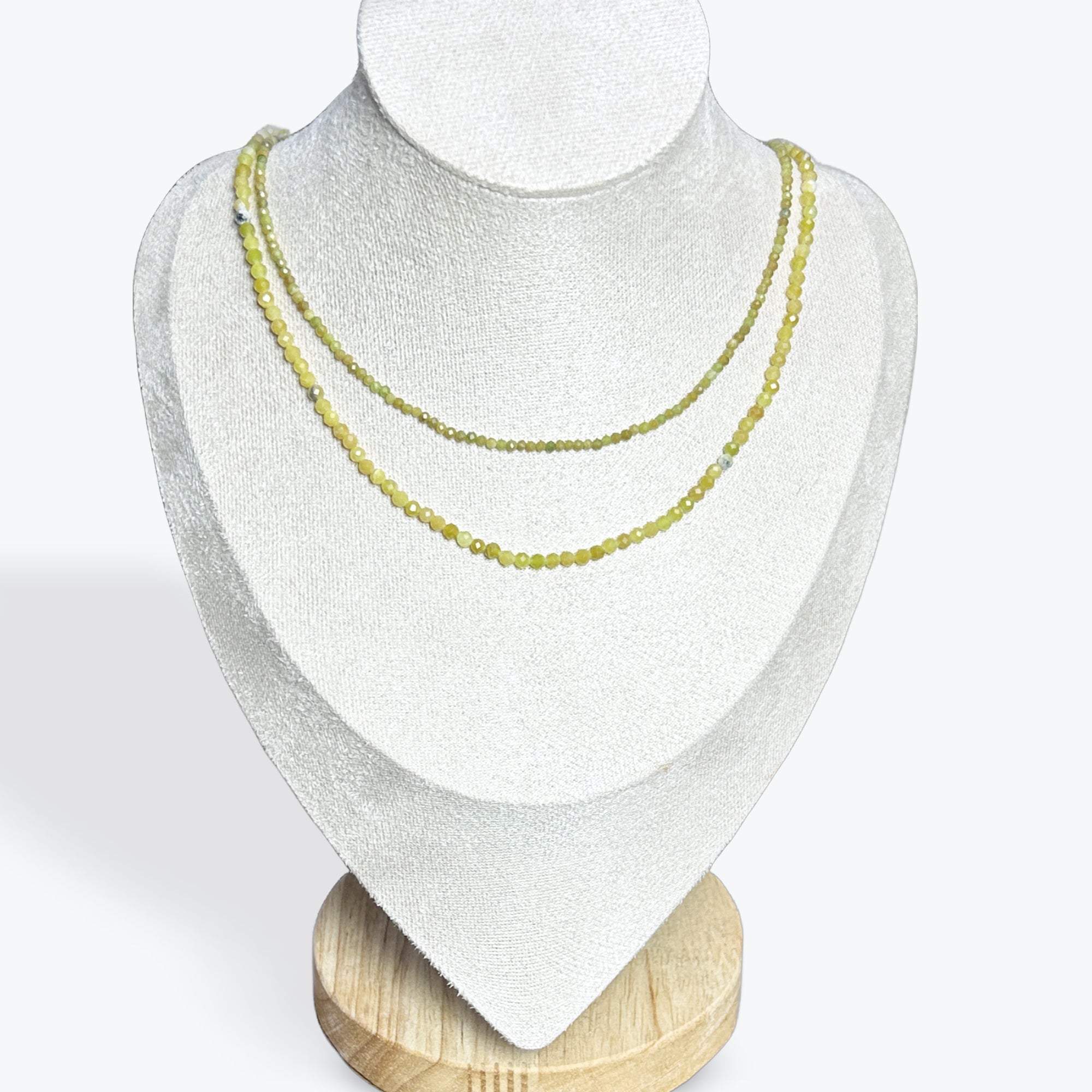 Collier Opale Verte Facetté - 4