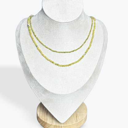 Collier Opale Verte Facetté - 4
