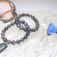 Bracelet Labradorite porté