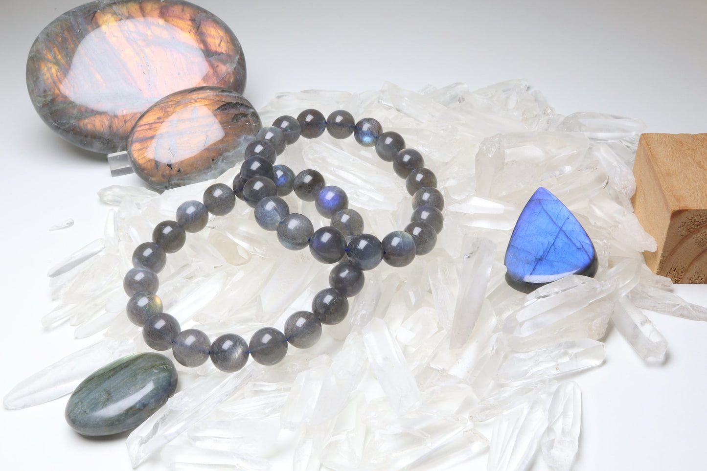 Bracelet Labradorite porté