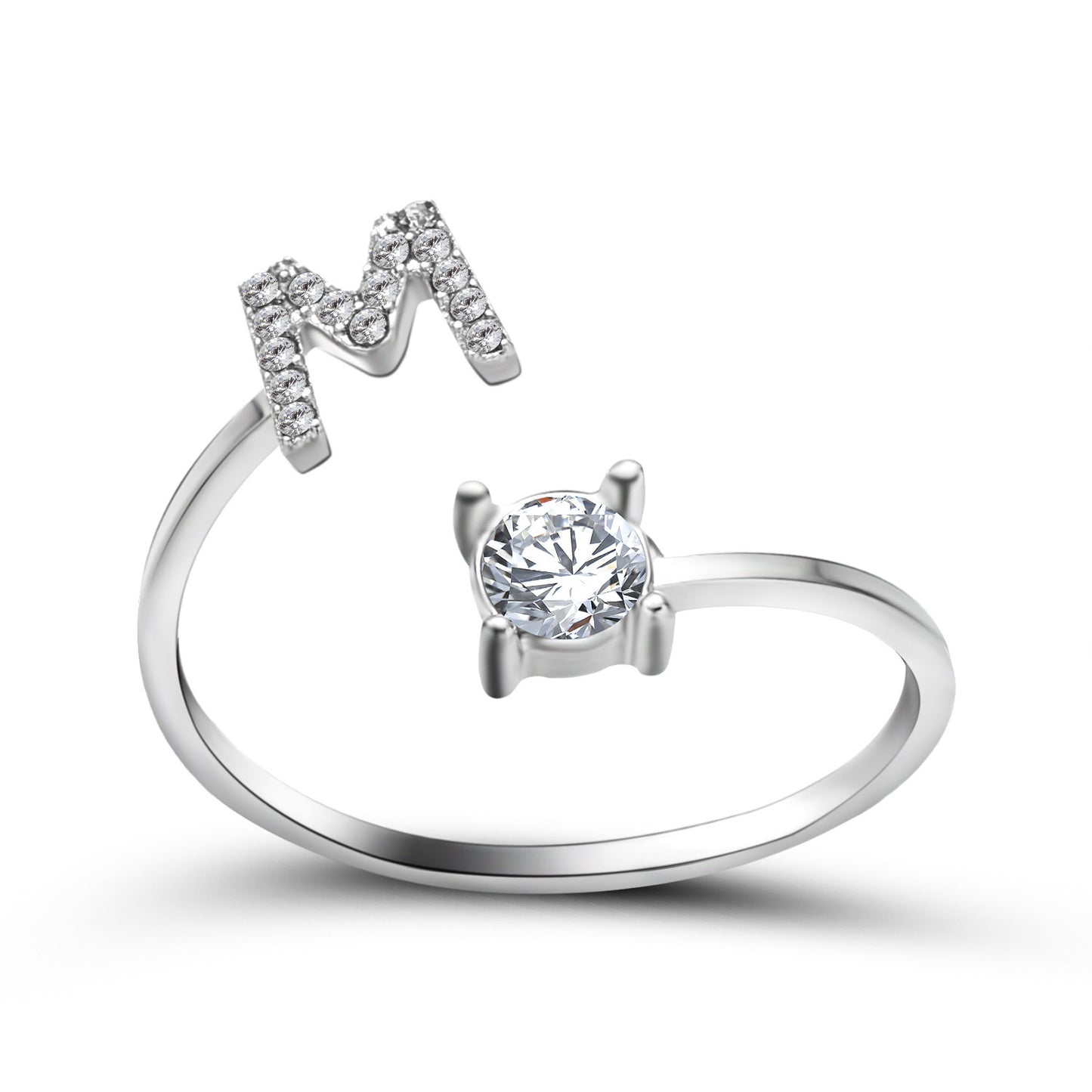 New Design Adjustable 26 Initial Letter Ring Fashion Jewelry For Women Simple Elegant Jewelry - Tatum Cristal