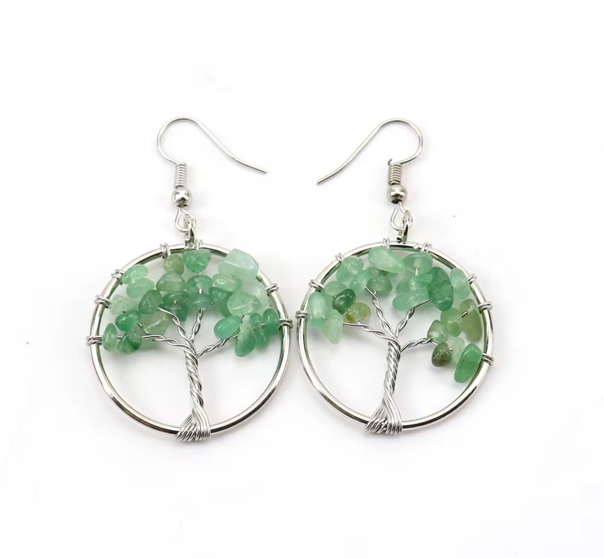 Boucles d’oreilles Arbre de Vie tressée 2x2cm