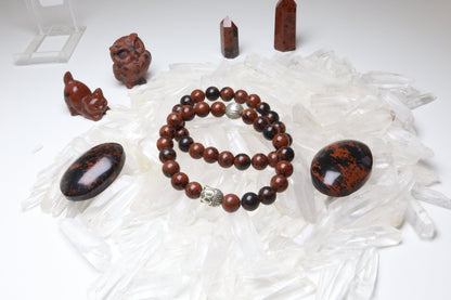Bracelet Obsidienne Acajou