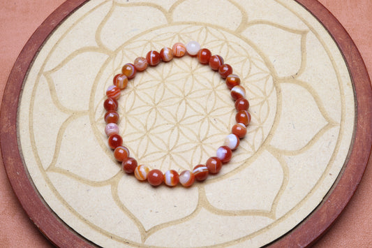 Bracelet Cornaline 6 mm