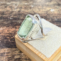 Bague Prasiolite rectangulaire