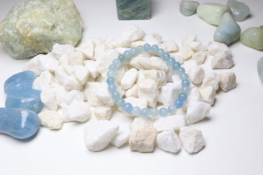 Bracelet Aigue marine 6 mm