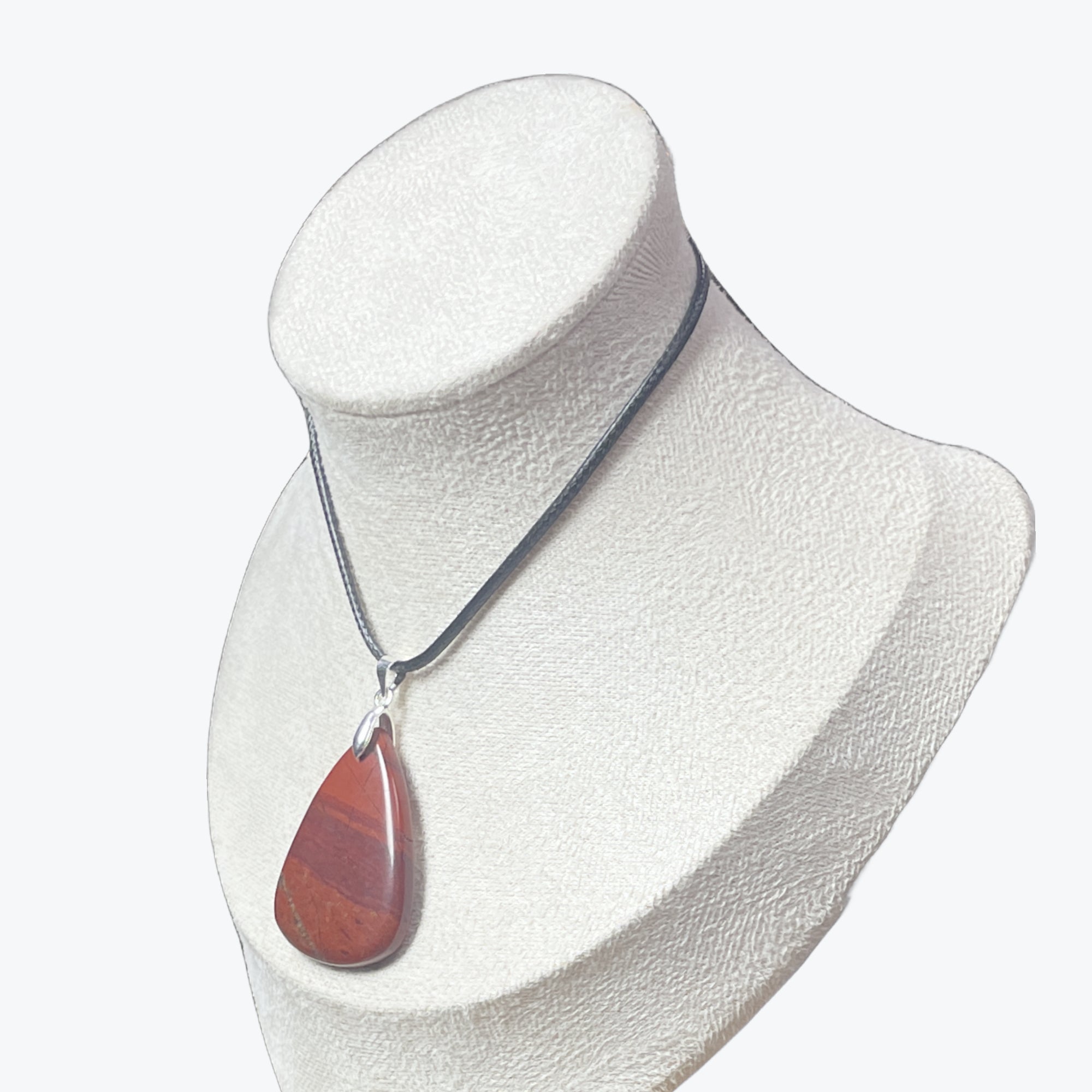 Pendentif Jaspe Rouge Goutte