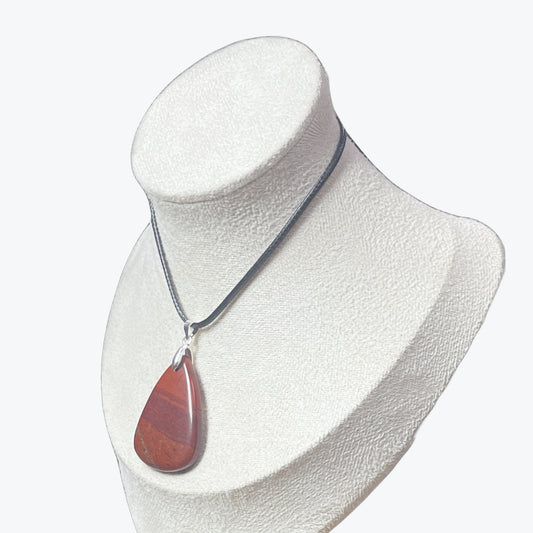 Pendentif Jaspe Rouge Goutte