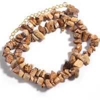 Collier Baroque Chips Pierres Naturelles — 43 cm - 10