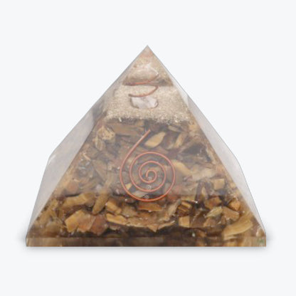 Pyramide Orgonite 7x7 Résine Spirale