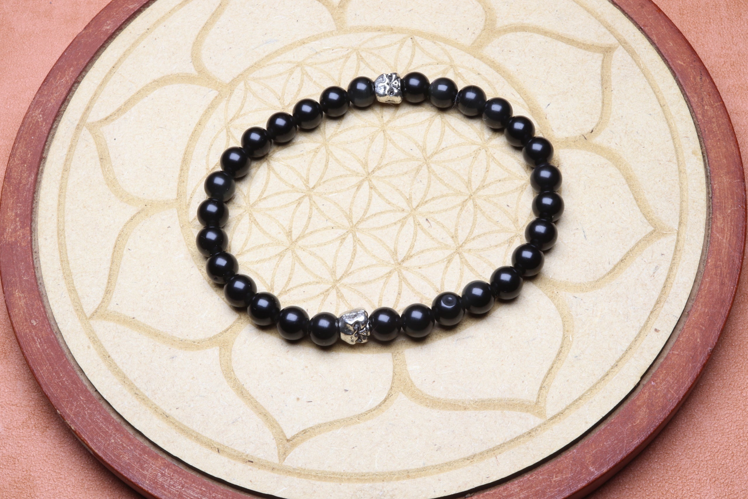 Bracelet d'Obsidienne Œil Céleste - Protection et Clarté 6mm