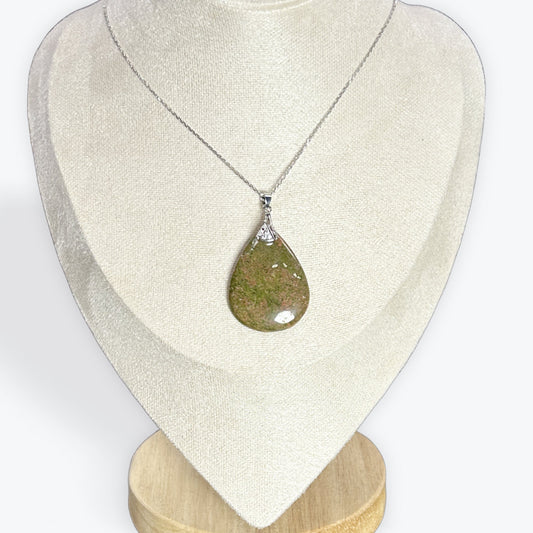 Pendentif Unakite Goutte