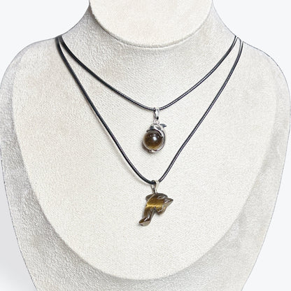 Pendentif Dauphin Oeil de Tigre
