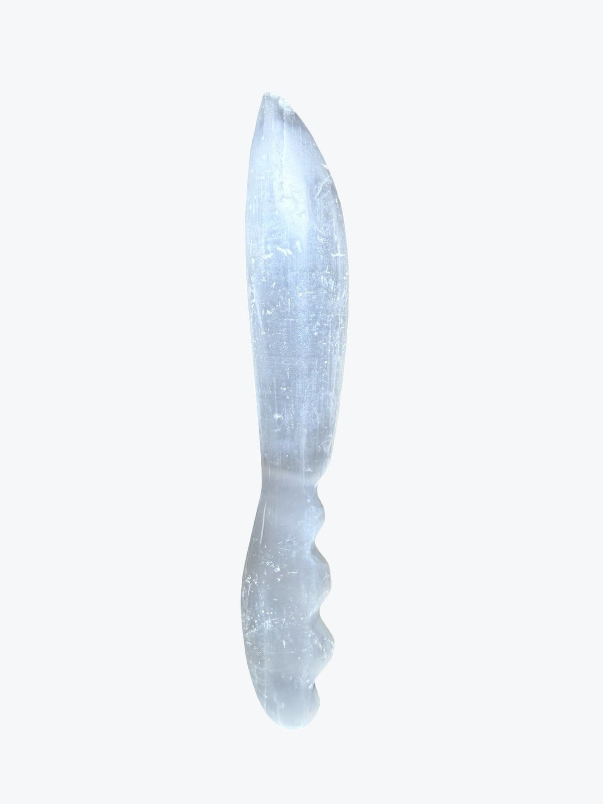 Couteau en pierre sélénite naturelle, artisanale