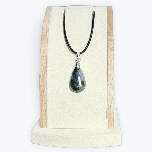 Pendentif Agate Mousse Cabochon