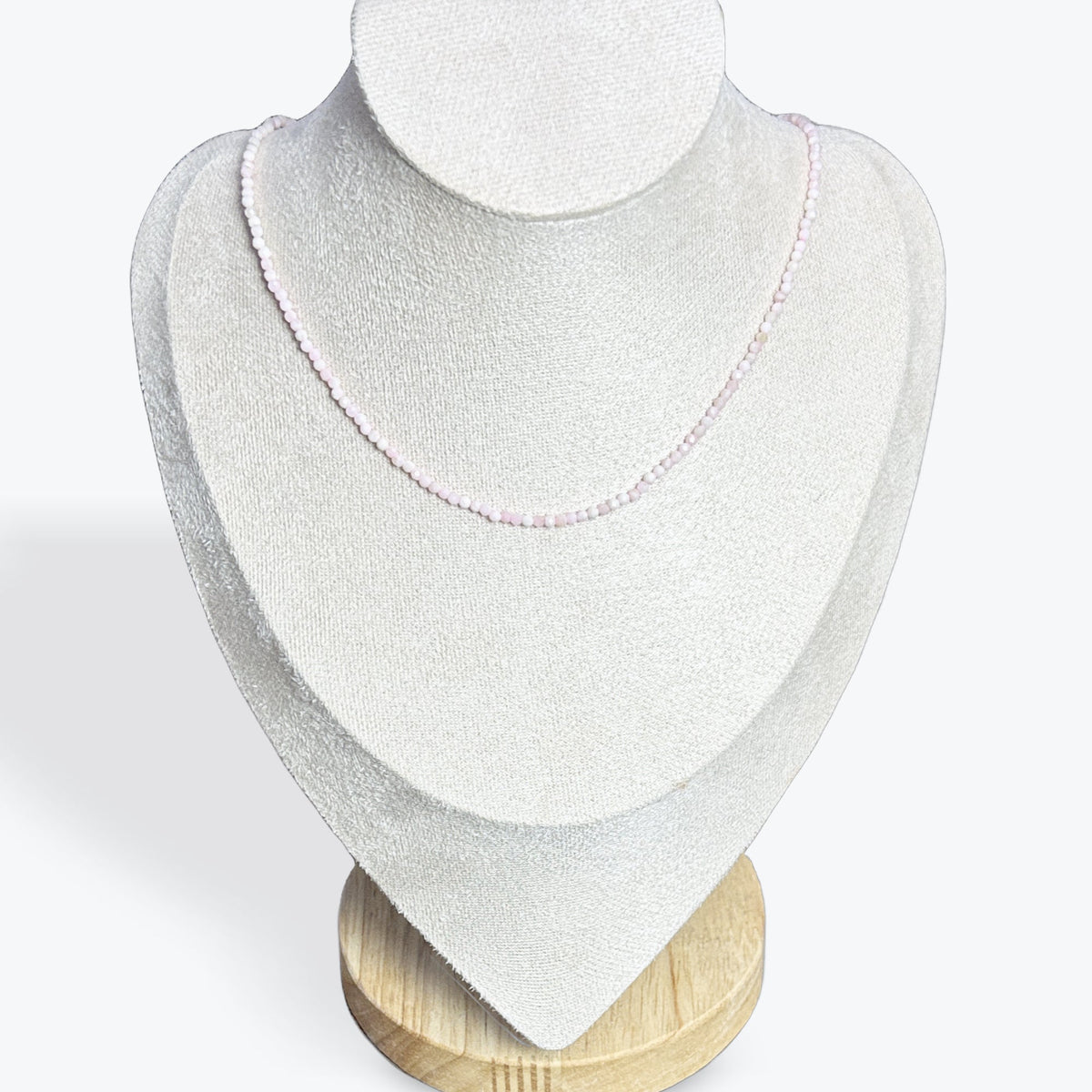 Collier Opale rose facetté – photo 4