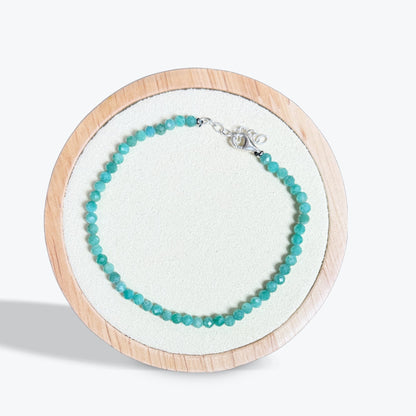 Bracelet Amazonite Facetté - 3mm