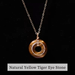 Collier ras du cou boucle de paix en Œil de tigre avec chaîne en acier inoxydable