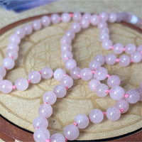 Long Collier Quartz Rose