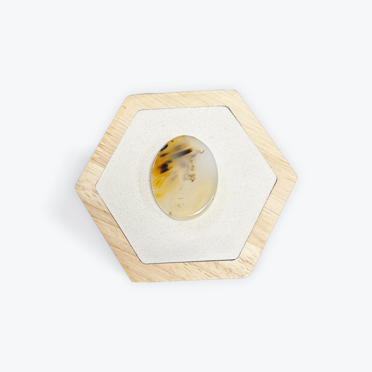 cabochon agate fleur
