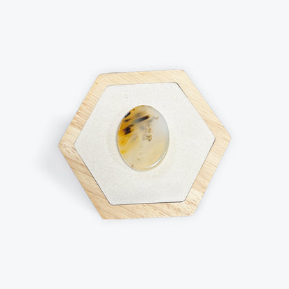 cabochon agate fleur