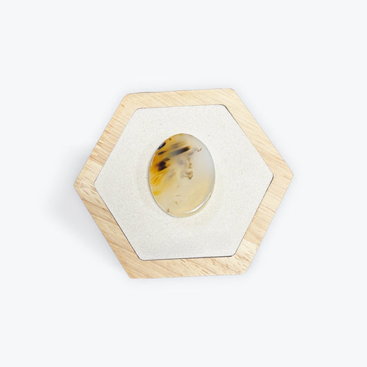 cabochon agate fleur