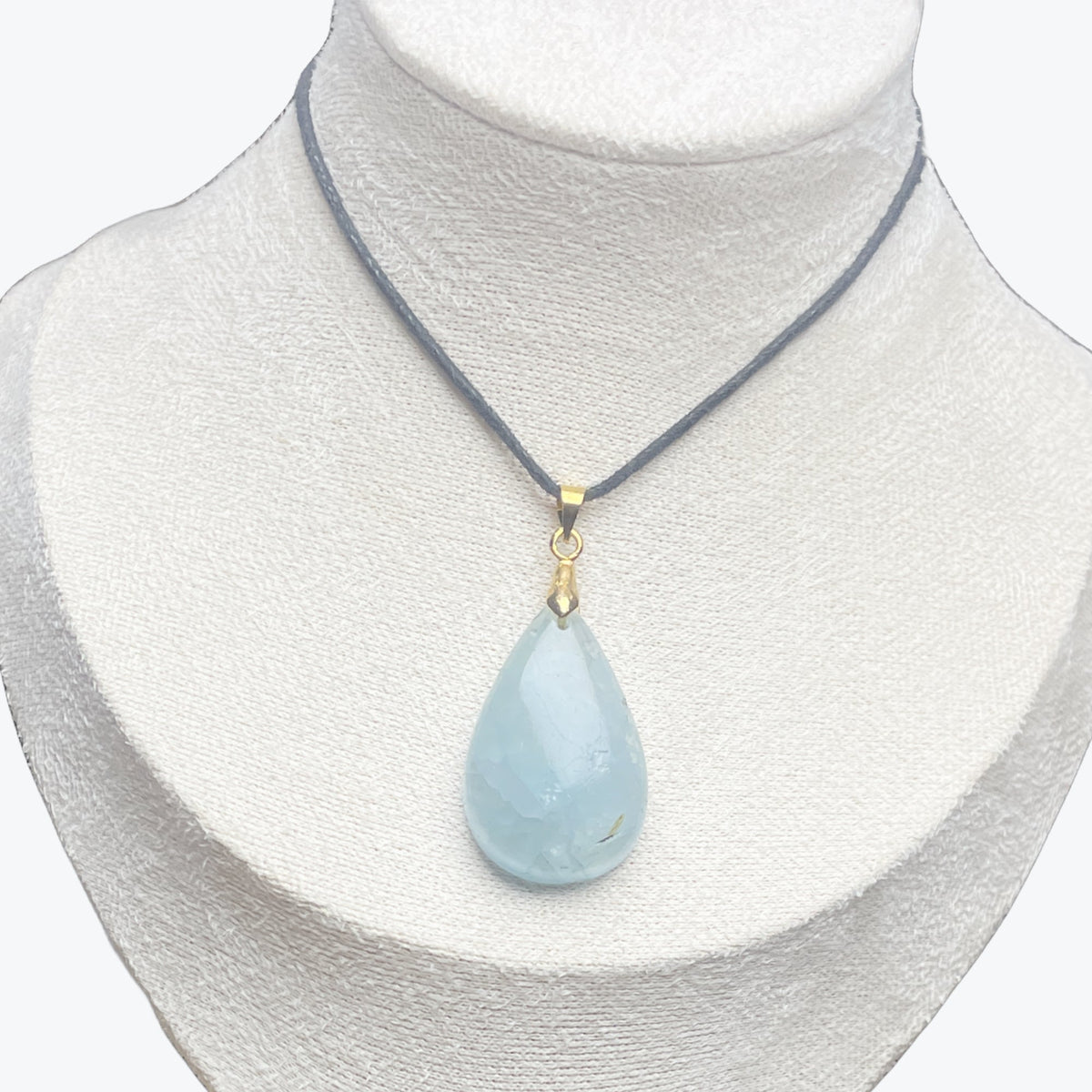 Pendentif Aigue-marine goutte – photo 2