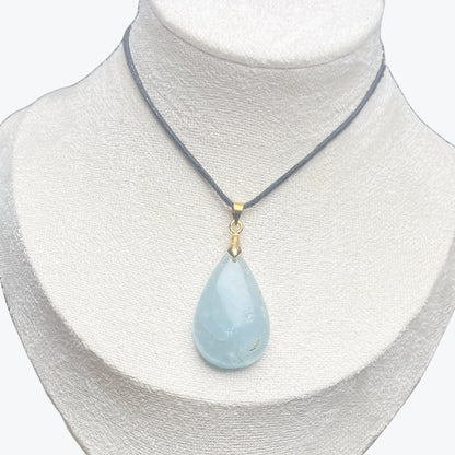 Pendentif Aigue-marine goutte – photo 2