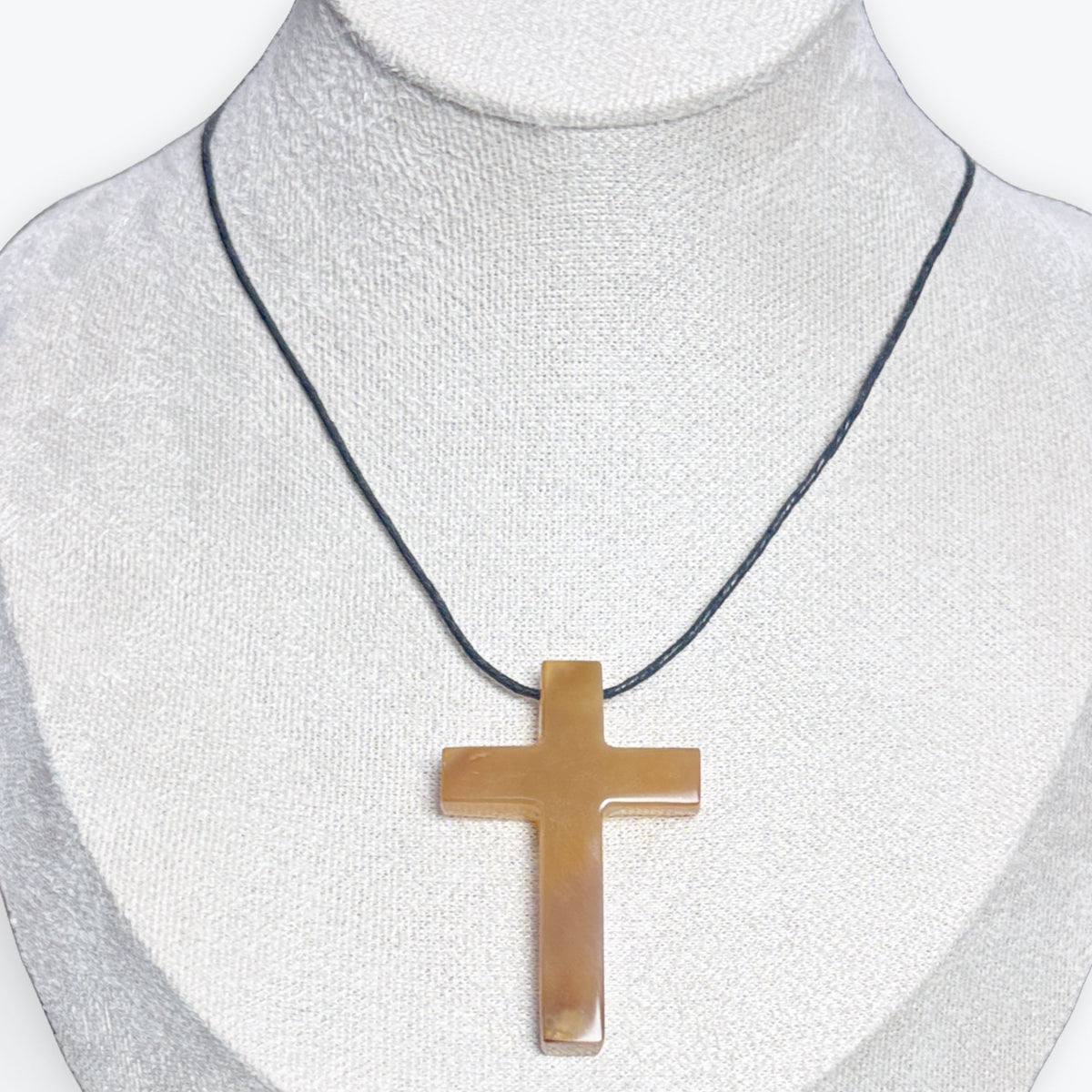 Croix percée en Cornaline 4,5x3 cm