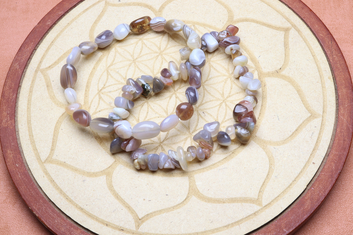 Bracelet Agate Botswana Baroque
