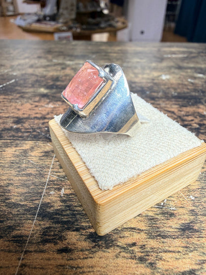 Bague tourmaline rose vue alternative