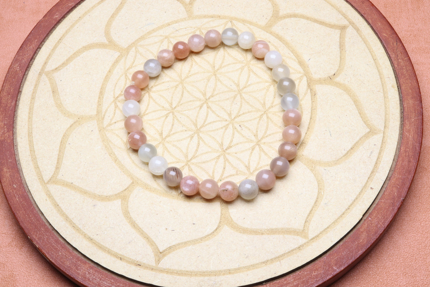 Bracelet en Pierre de Lune - Fertilité et Créativité 6mm