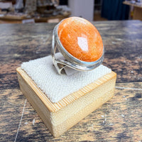 Bague Pierre de soleil cabochon