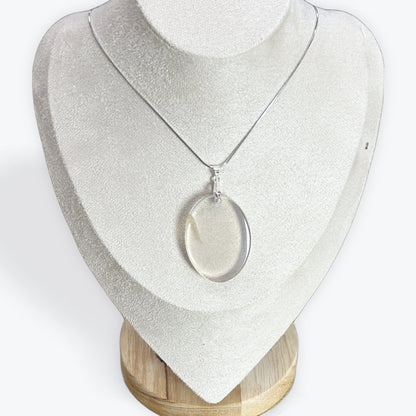 Pendentif Cristal de roche - Galet