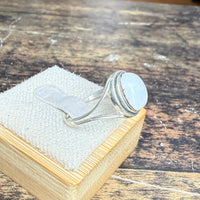 Boucles D’oreilles Pierre de Lune Peche Puce - 3
